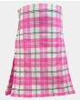Ailsa Dress Pink Modern Tartan Kilt Front