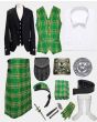 Argyll Irish Green Kilt Outfit With Jacket