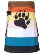 Bear Men Flag Paw Hybrid Utility Kilt Front
