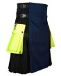 Black and Blue Hybrid Utility Kilt