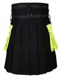 Black and Blue Hybrid Utility Kilt Back