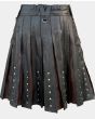 Black and Brown Leather Kilt For Men