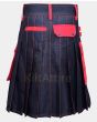 Black and Red Christmas Fashion Kilt Back