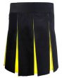 Black and Yellow Hybrid Utility Kilt Back