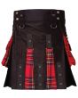 Black Box Plaited Utility Fashion Kilt for Women