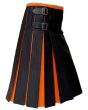 Black Hybrid Orange Kilt
