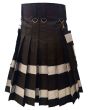 New Black Style Utility Kilt Back
