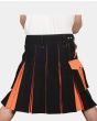 Black & Orange Hybrid Kilt For Men