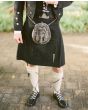 Black Solid Modern Tartan Kilt