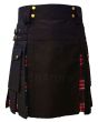 Black Stewart Hybrid Tartan Kilt