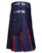 Blue Hybrid Kilt Side