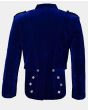Blue Velvet Prince Charlie Jacket With Waistcoat