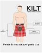 Buchanan Ancient Premium Tartan Kilt Size Guide