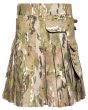 Clan Multicam Kilt For Men Back