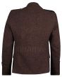 Dark Brown Tweed Argyll Kilt Jacket with 5 Button Vest Back