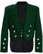 Dark Green Prince Charlie Jacket And Waistcoat