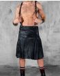 Fashionable Black Leather Kilt for Mens