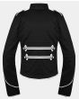 Gothic Black Silver Military Drummer Jacket For Men