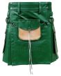 Green Leather Kilt for Men
