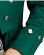 Green Prince Charlie Jacket With Waistcoat Set Scottish Highland Sleeve