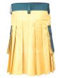 Green & Yellow Hybrid Kilt Back