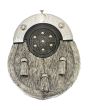 Grey Bovine Studded Button Full Dress Sporran 