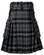 Grey Hamilton Tartan Utility Kilt Back