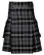 Grey Hamilton Tartan Utility Kilt 
