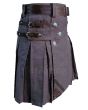 Heavy Duty Denim and Leather Utilty Kilt