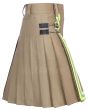 Khaki Firefighter Utility Kilt For Men Sides