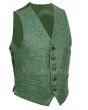 Lovat Green Wool Argyle Kilt Jacket with Vest Side