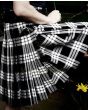 Macfarlane Black & White Modern Tartan Kilt