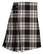 Menzies Black & White Modern Tartan Kilt 