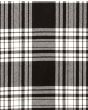 Menzies Black & White Modern Tartan Kilt Fabric