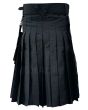 Modern Black Utility Kilt Back