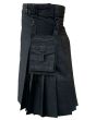 Modern Black Utility Kilt Side