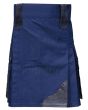 Modern Navy Blue Utility Kilt 