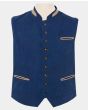 Navy Blue Austrian Tirol Waistcoat