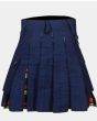 Navy Blue Cotton and Buchanan Tartan Hybrid Kilt