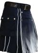 Navy Blue Utility Kilt with White Line Style