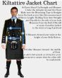 Olive Green Tweed Kilt Jacket with Vest Size Chart