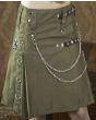 Olive Green Women Utility Kilt 