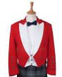 Red Prince Charlie Jacket with 3-Button Waistcoat Set