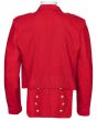 Red Prince Charlie Kilt Jacket Back