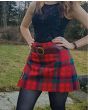 Red Robertson Modern Tartan Kilt For Women