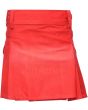Red Women Short Length Utility Kilt 