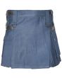 Short Womens Navy Four Straps Utility Kilt 