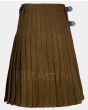Solid Brown Tartan Kilt Back