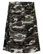 Two Front Pocket Camouflage Utility Kilt 