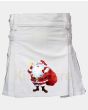 White Ladies Mini Santa Christmas Kilt